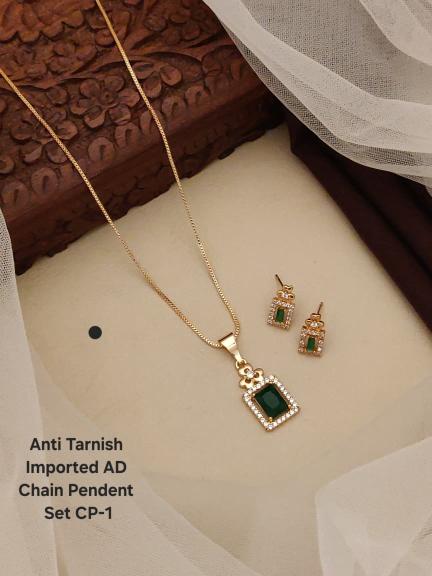 Anti tranish imported AD chain pendent Cp 1 Traditional Indian jewelry wholesale