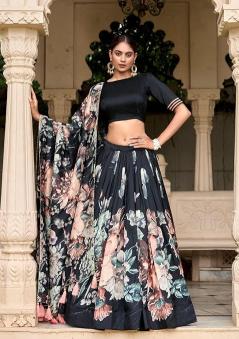Artriddhs Dola silk D NO DEGITAL 10 Black Wholesale lehenga choli suppliers in Ahmedabad