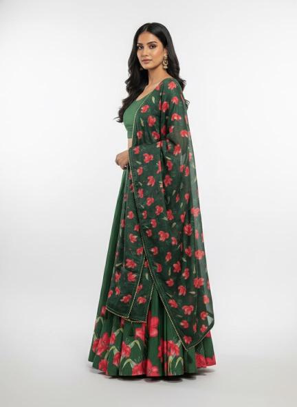 Artriddhs Dola silk D NO DEGITAL 11 Green Wholesale lehenga choli manufacturers in Hyderabad