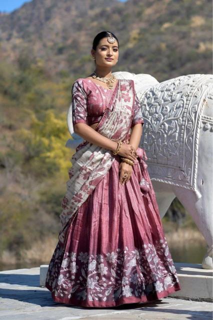 Artriddhs Dola silk D NO DEGITAL 12 Pink Party Wear Lehenga Choli Wholesaler in Kolkata