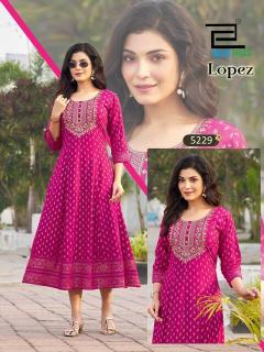 Blue hills lopez anarkali gown wholesale bazaar kurti 
