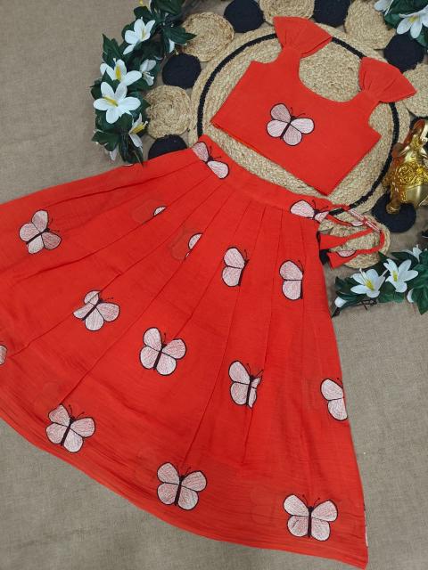 BUTTERFLY SUMMER KIDS Cotton Orange Children wear market in Delhi