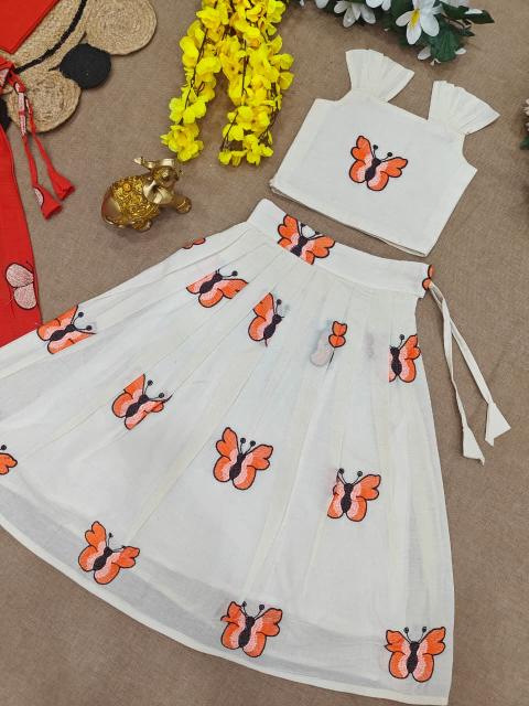 BUTTERFLY SUMMER KIDS Cotton White Kids clothing wholesale
