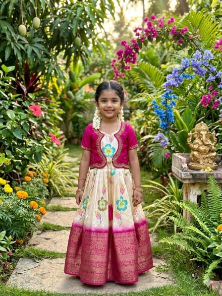 Chandrika Kids Coat Gown Pure Sikk Wholesale children wear supplier in Delhi