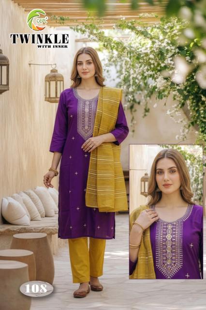 Desi kudi twinkle 3pcs kurtis wholesale