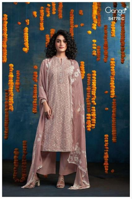 Ganga blaise 4770 cotton dress materials wholesale online shopping with price 
