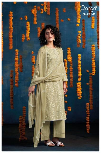 Ganga czarina 4771 cotton dress materials wholesale india 