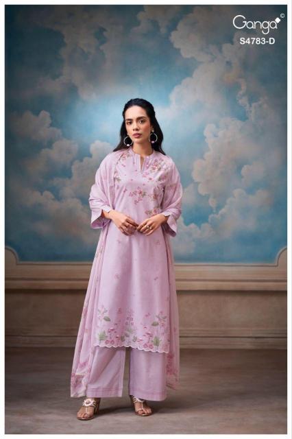 Ganga fariyal 4783 dress material wholesaler in panchkuva ahmedabad