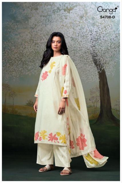 Ganga hridanshi 4708 dress materials wholesale dealers in hyderabad 