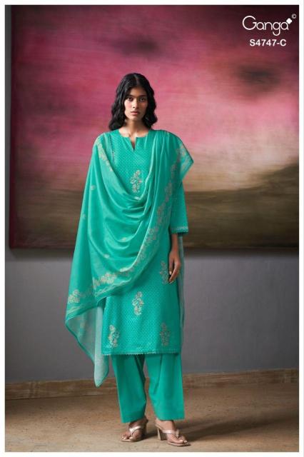 Ganga mishvya 4747 fancy dress material wholesale in ahmedabad 