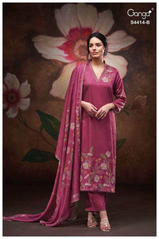 Ganga nirisha 4414 buy dress material wholesale online india