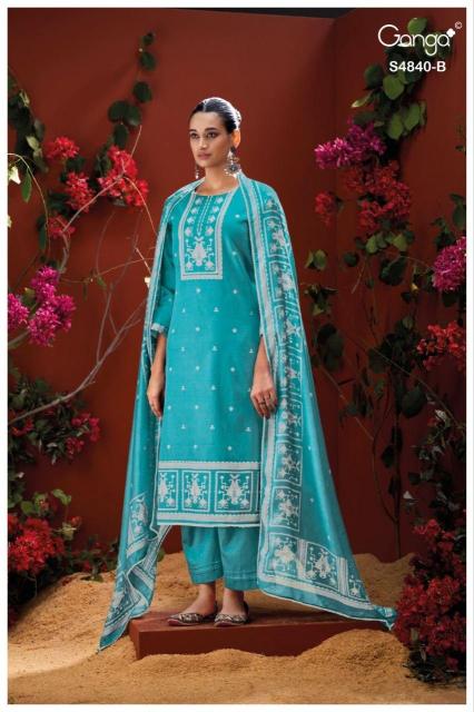 Ganga pranvya 4840 dress materials wholesale dealers in india 