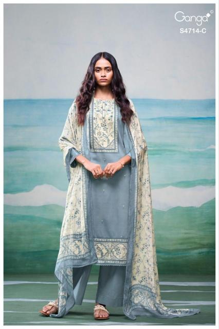 Ganga sreelika 4714 dress materials wholesale cotton  