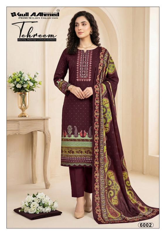 Gull aahmed tehreem vol- 6 dress material wholesale singles surat 