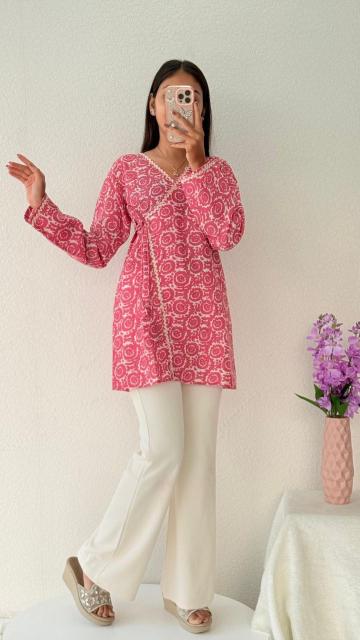 Hiaara jaipuri cotton vol-2 short top selfie kurti wholesale mumbai