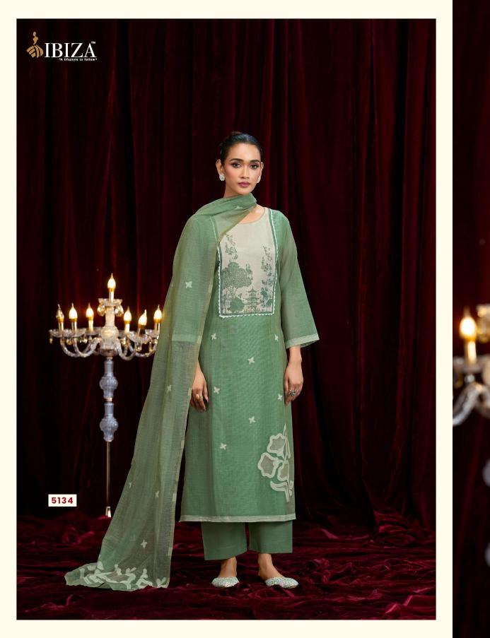 Ibiza kriti lilen cotton dress material wholesaler in indiamart 