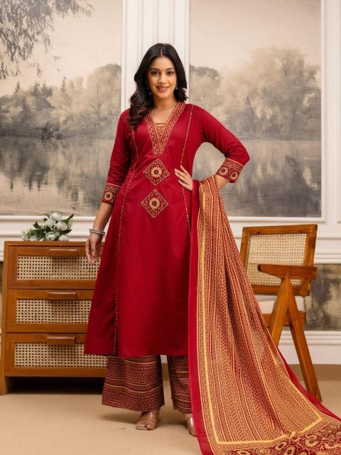 Jaipuri red a line kurtis wholesale