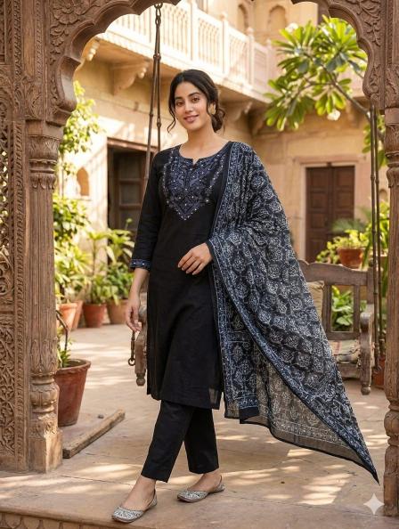 Jaipuri straight 3pcs kurti wholesale 