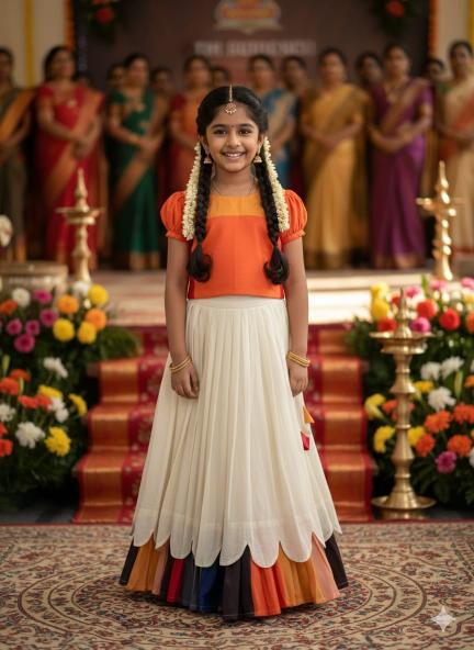 Kanakambaram Petal Set Cotton Kids fashion distributor in Delhi