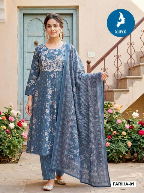 Kaya fariha anarkali 3pcs wholesaler of kurtis