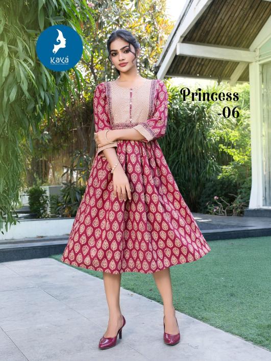 Kaya princess cotton kurtis wholesale 