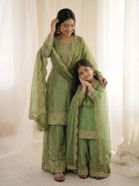 Kids Ethnic Wear Fendy Silk Green Cheap kids clothes wholesale Hyderabad