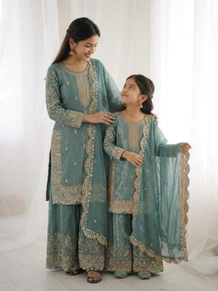 Kids Ethnic Wear Fendy Silk Rama blue Hyderabad kids wear market prices
