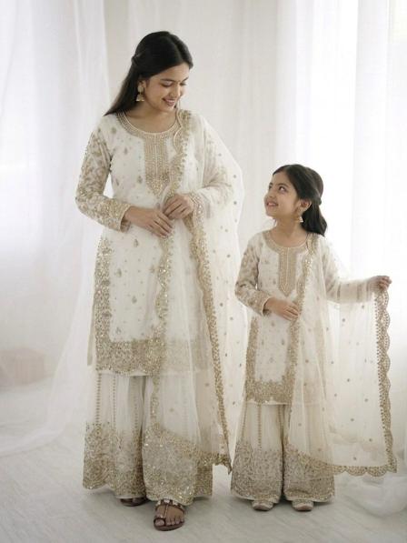 Kids Ethnic Wear Fendy Silk White Children clothing wholesale market in Hyderabad