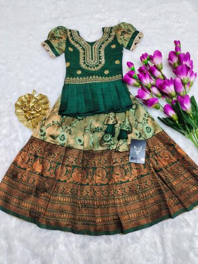 kids lehenga lichi silk Kids clothing store in Ahmedabad