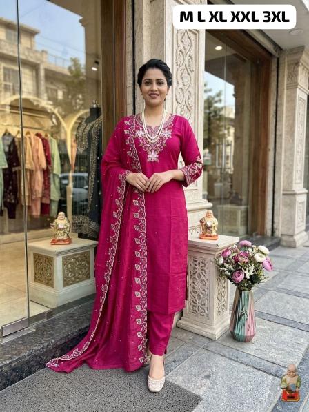 Krunique 3pcs synthetic kurtis wholesale  