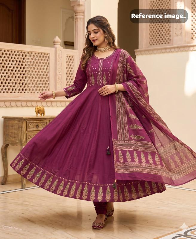 Krunique anarkali 3pcs kurti wholesale