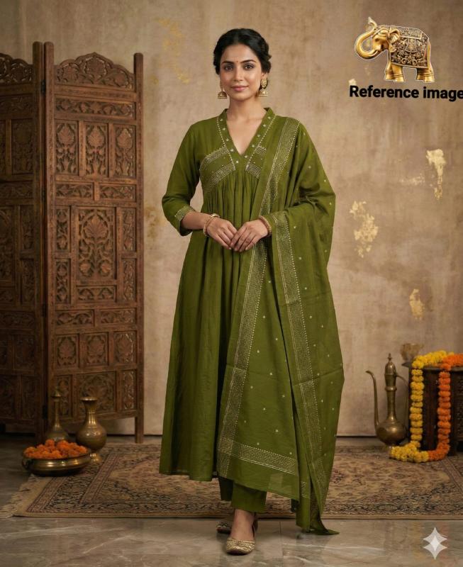 Krunique anarkali 3pcs kurtis wholesale 