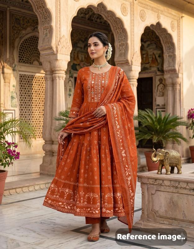Krunique anarkali top ladies kurtis wholesaler in jaipur 