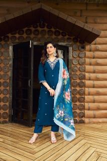 Krunique teal blue kurtis wholesale in delhi 