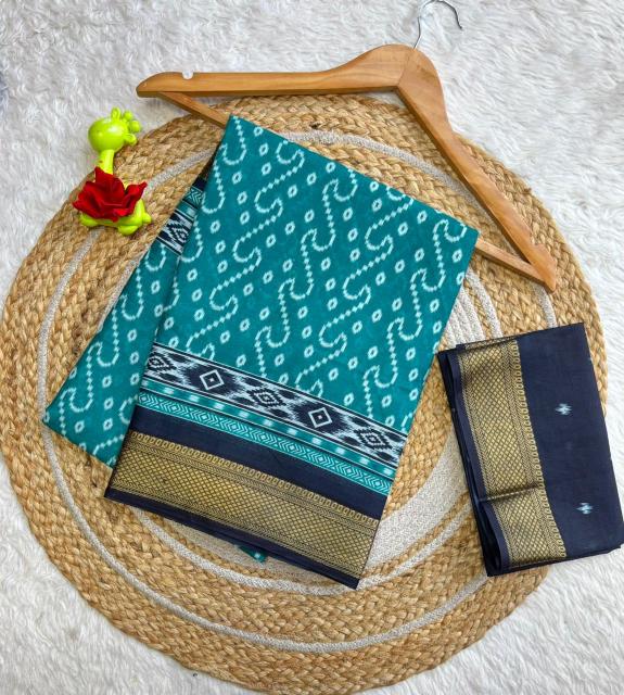 Lakhani chatai border cotton saree holsel kapda market 