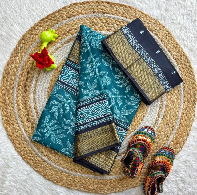 Lakhani chatai border fancy cotton sarees wholesale