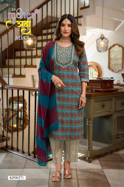 Meher adaa 3pcs wholesale kurti market shop 