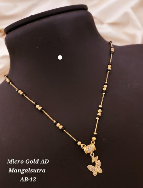 Micro gold ad manglsutra ab 12 Wholesale artificial jwellery manufacturers in Delhi 