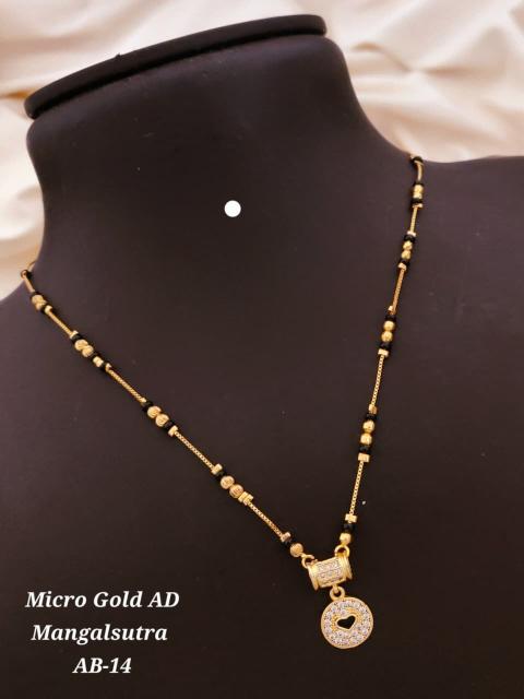 Micro gold ad manglsutra ab 14 Wholesale fashion jwellery in Delhi