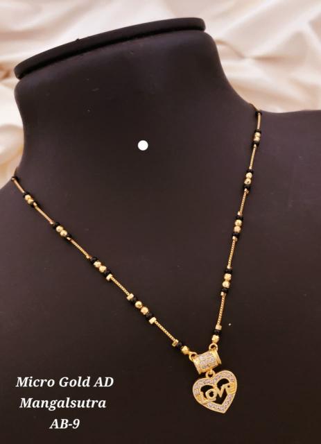 Micro gold ad manglsutra ab 9 Artificial jwellery wholesale market in Delhi