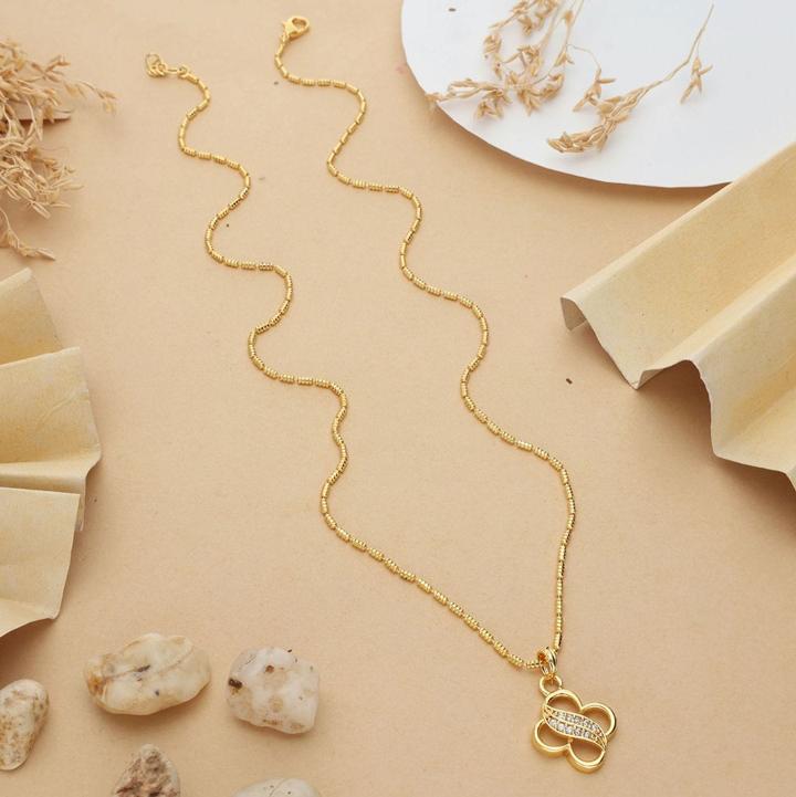 micro gold polish chain pendant 666 Fashion jewellery wholesalers in Surat