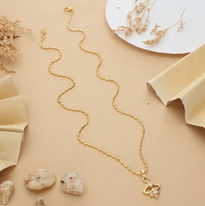 micro gold polish chain pendant 667 Surat artificial jewellery online