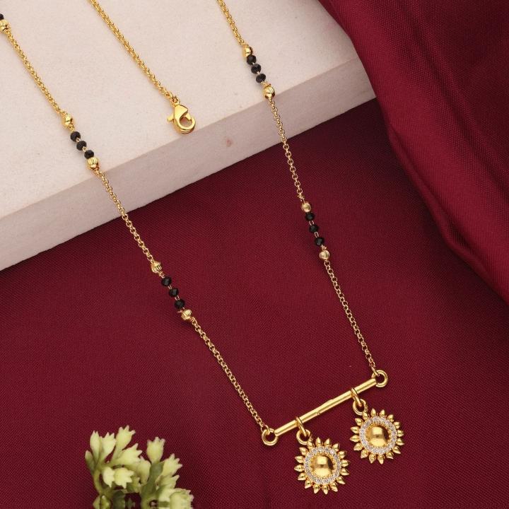 Micro gold polish manglsutra 1692 Fashion jewelry wholesale in Pune