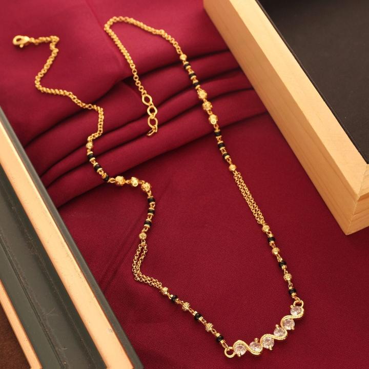 Micro gold polish manglsutra 1792 Oxidized jewelry wholesale in Pune