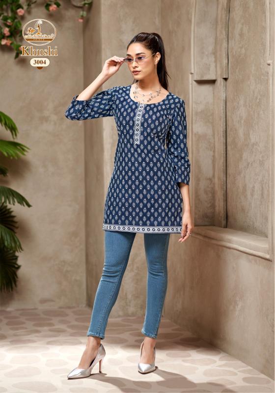 Miss world khushi vol-3 short top kurtis wholesale