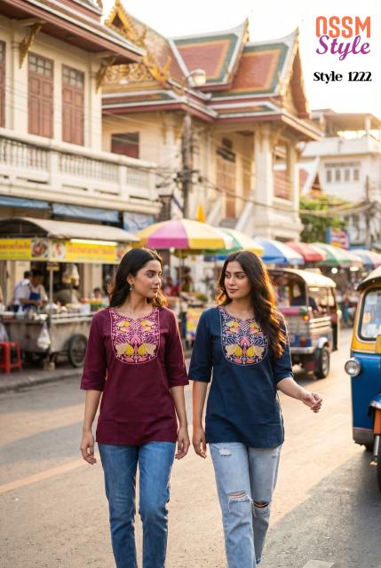 Ossm style 1222 short top surat kurtis wholesale online