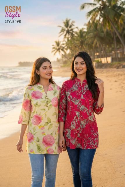 Ossm style 198 short top wholesale kurti with coat 