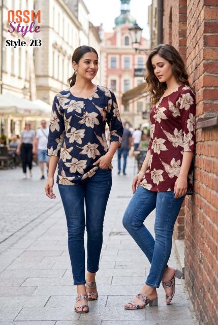 Ossm style 213 short top kurtis wholesale at cheap prices 