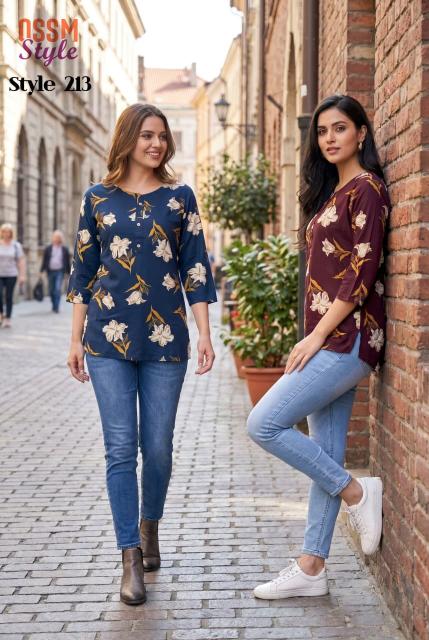 Ossm style 213 short top trendy kurti wholesale suppliers in mumbai