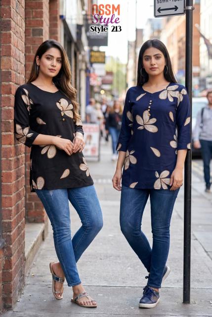 Ossm style 213 short top trendy kurtis wholesale 